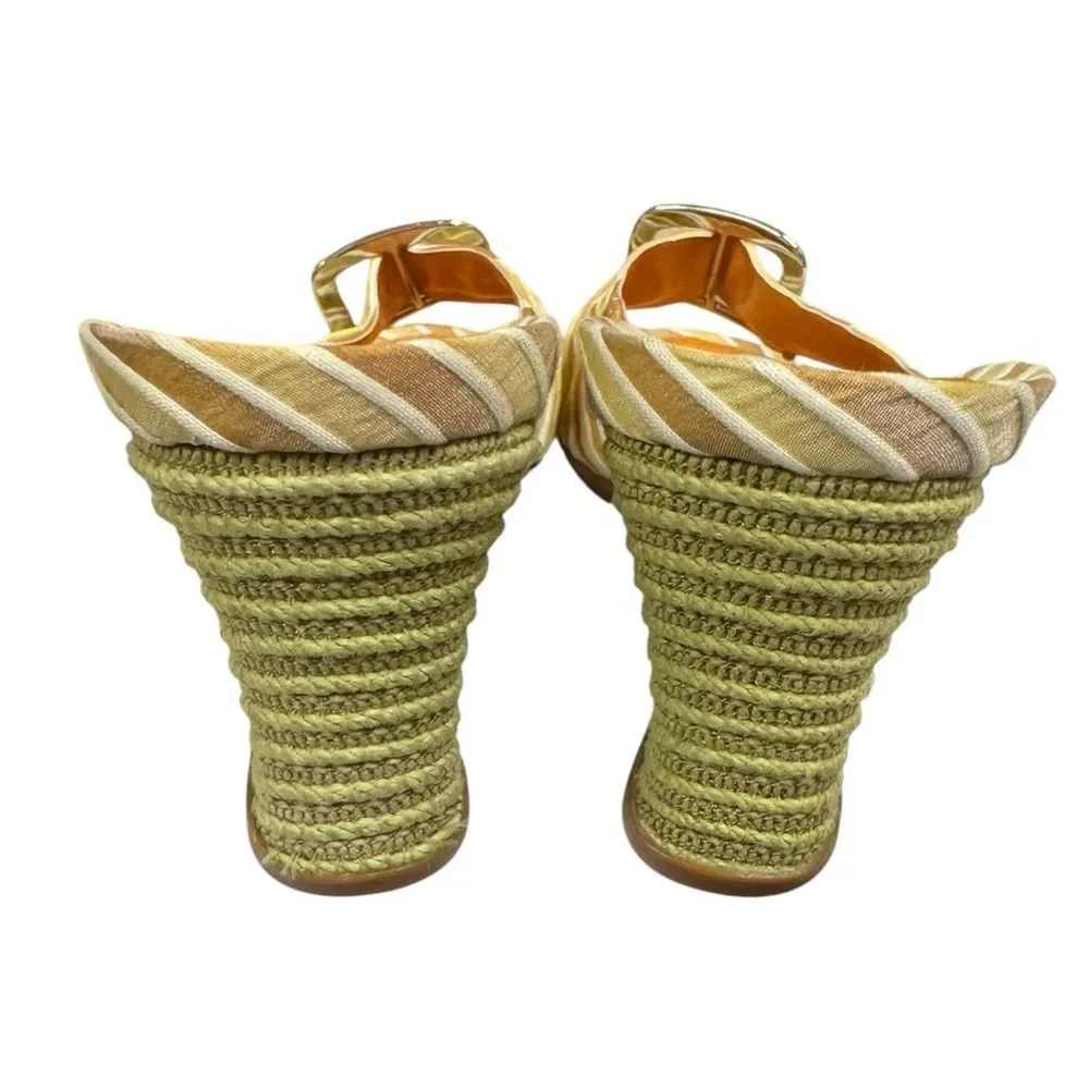Rockport Vintage Women's Dynamic Suspension Striped Slide Wedge Sandals 10